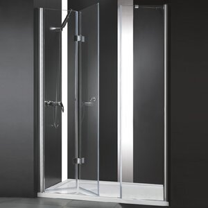 Изображение товара Душевая дверь в нишу Cezares ELENA-W-BS-13-30+50/50-C-Cr, 130 см, стекло прозрачное, профиль хром