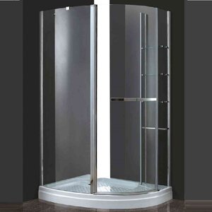 Изображение товара Душевой уголок Cezares ELENA-W-RH-1-120/90-C-Cr-L, левый, 120 x 90 см, стекло прозрачное, профиль хром