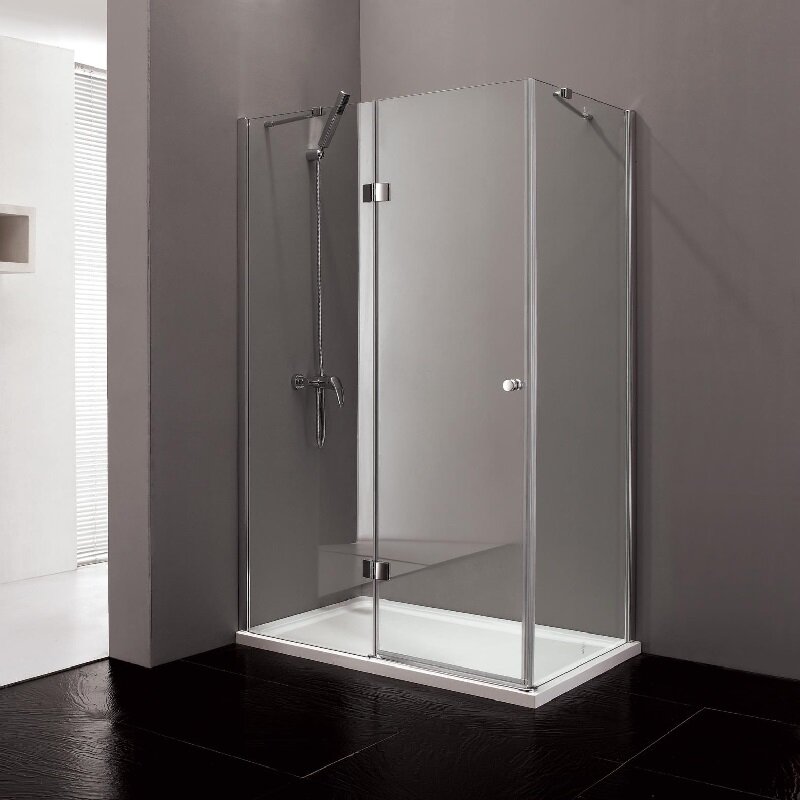 Изображение товара Душевой уголок Cezares VERONA-W-AH-1-90/100-C-Cr 90х100 см с прозрачным стеклом и хром профилем