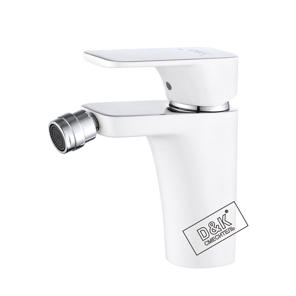 Изображение товара Смеситель для биде D&K Berlin DA1432216 с горизонтальным монтажом белый