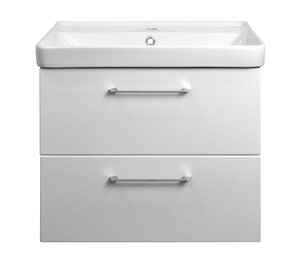 Изображение товара Тумба с раковиной Azario Ника CS00080143, 60 см, подвесная, белая 