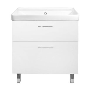 Изображение товара Тумба с раковиной Azario Ника Н CS00089990, 70 см, напольная белая