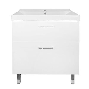 Изображение товара Тумба с раковиной Azario Ника, 70 см, напольная, белая, МДФ и ВЛДСП