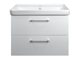 Изображение товара Подвесная тумба с раковиной Azario Ника 80 см белая с двумя ящиками