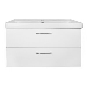 Изображение товара Тумба с раковиной Azario Ника CS00089922, 90 см, подвесная, белая 