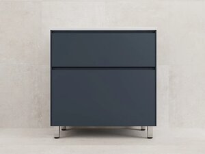 Изображение товара Тумба под раковину Style Line Лима 80 см напольная графит с двумя ящиками