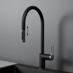 Изображение товара Смеситель для кухонной мойки Granula GR-8172 турмалин, с выдвижным изливом