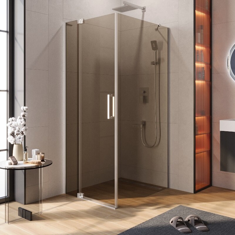 Изображение товара Душевой уголок Cezares SLIDER-AH-1 100x70/80 бронза хром Италия