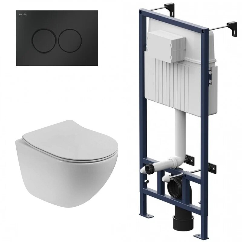 Изображение товара Инсталляция Am.Pm ProC с безободковым унитазом BelBagno Amanda-Tor ультратонкое SLIM