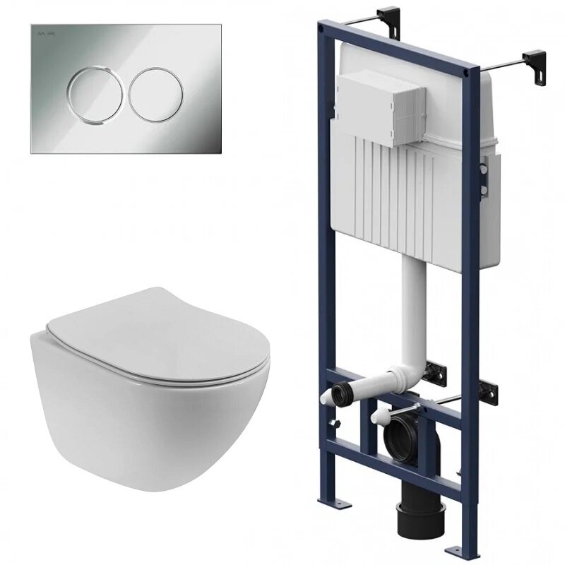 Изображение товара Инсталляция Am.Pm ProC с безободковым унитазом BelBagno Amanda-Tor белый