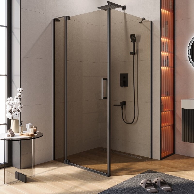 Изображение товара Душевой уголок Cezares SLIDER-AH-1 100x90 бронза черный матовый продажа