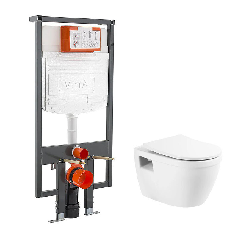 Изображение товара Инсталляция Vitra с безободковым унитазом BelBagno Loto подвесной