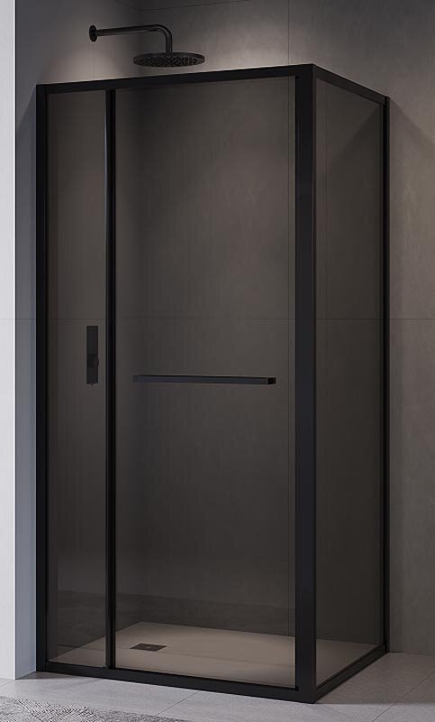 Изображение товара Душевой уголок RGW LE-45-B 120x90 см с тонированным стеклом и черным профилем