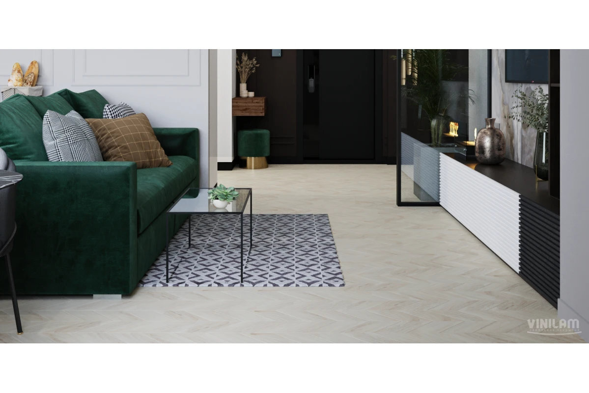 Изображение товара Виниловый ламинат Vinilam Parquet Chevron Шеврон Бриссак RI4777CL7, планка 30.5 х 129.3 см, интегрированная подложка IXPE, замковый Изображение товара Виниловый ламинат Vinilam Parquet Chevron Шеврон Бриссак RI4777CL7, планка 30.5 х 129.3 см, интегрированная подложка IXPE, замковый