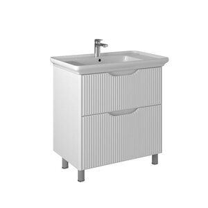 Изображение товара Тумба под раковину Briz Монблан 85 см напольная белый глянец