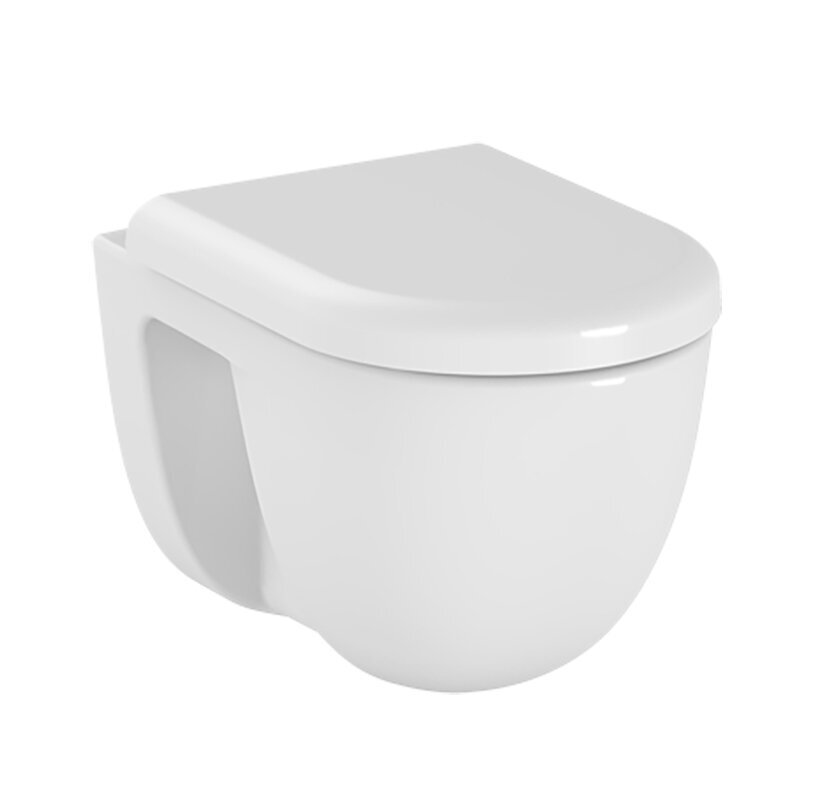 Изображение товара Подвесной унитаз VitrA S40 SmoothFlush безободковый, белый, 7759B003-0075 с крышкой микролифт 801-003-019 (выставочный образец, отсутствует упаковка)