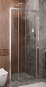 Изображение товара Душевая дверь Cezares Molveno-BF-3-100-C-Cr-IV 100 см прозрачное стекло хром профиль