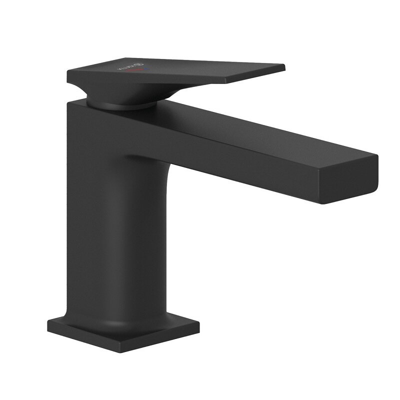 Изображение товара Смеситель для раковины Kludi Decus 542673975, с донным клапаном, EcoPlus, черный матовый