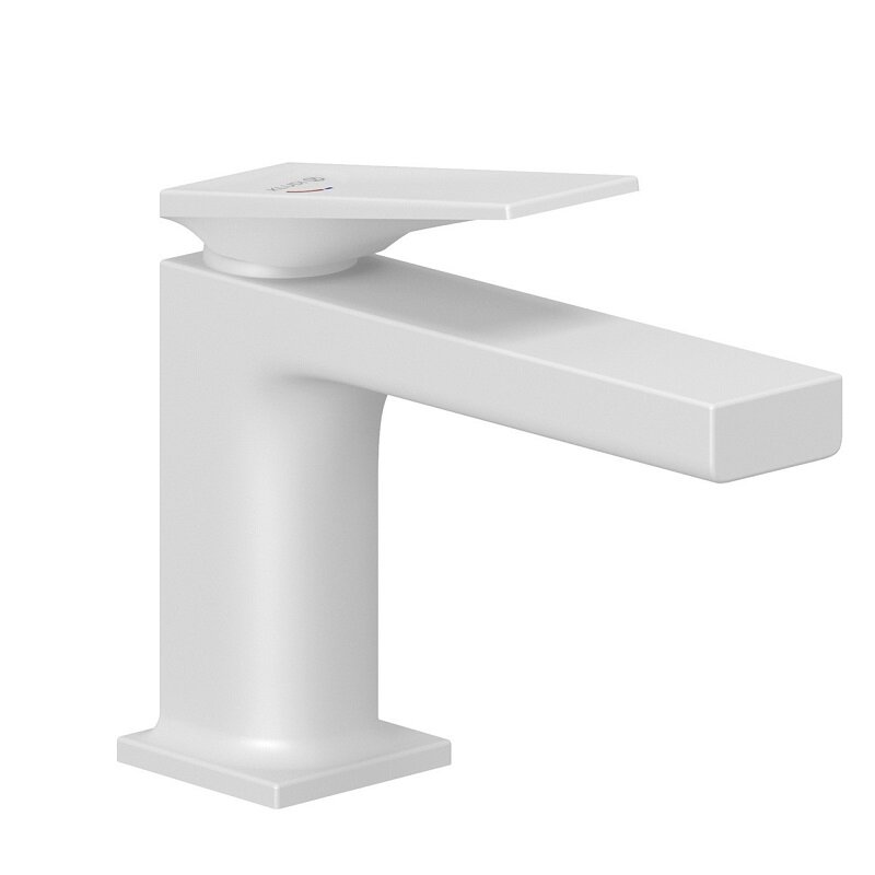 Изображение товара Смеситель для раковины Kludi Decus 542675375, с донным клапаном, EcoPlus, белый матовый