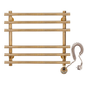 Изображение товара Полотенцесушитель электрический Secado Турин плюс 4673739249703/4673739249826, ширина 60 см, высота 60 см, ТЭН слева/справа, цвет бронза