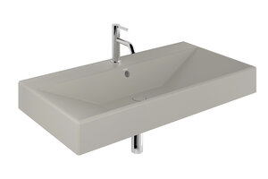 Изображение товара Раковина Kludi Resa 59WW101O2, 100 см, керамика, светло-серый матовый