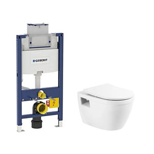 Изображение товара Инсталляция Geberit Omega с безободковым унитазом BelBagno Loto, сиденье с микролифтом, 111.030.00.1/BB070CHR/SC