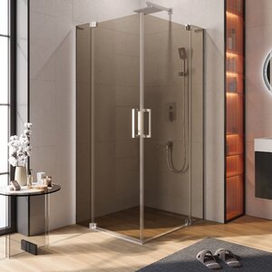 Изображение товара Душевой уголок Cezares SLIDER-AH-2-70/80-100/110-BR-Cr, 70/80 х 100/110 см, стекло бронза, профиль хром