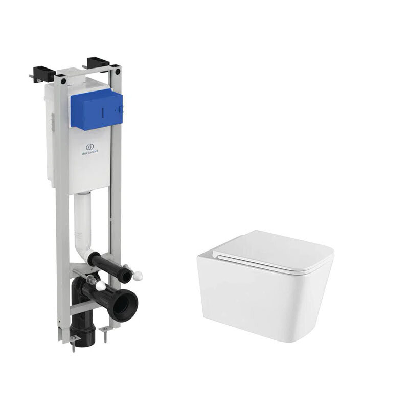 Изображение товара Инсталляция Ideal Standard с безободковым унитазом Vincea Q-Line, сиденье с микролифтом, E233267/VT1-12T