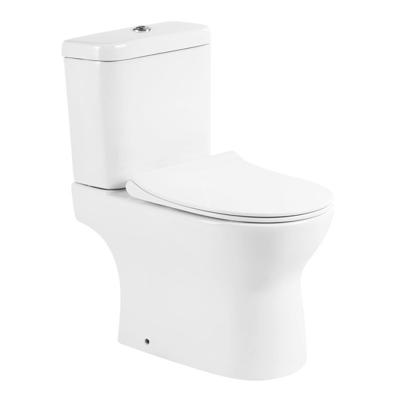 Изображение товара Напольный безободковый унитаз BelBagno Steam BB130CPR/SC с сиденьем микролифт