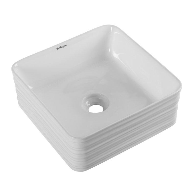 Изображение товара Раковина BelBagno BB1407, 38 см, накладная, белая