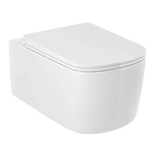 Изображение товара Подвесной безободковый унитаз Kludi Resa S 27WCSET43 белый с крышкой микролифт