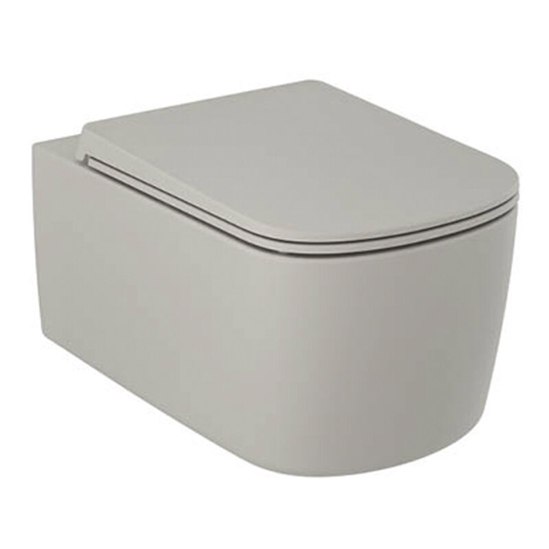 Изображение товара Подвесной безободковый унитаз Kludi Resa S 27WCSETO2, светло-серый матовый