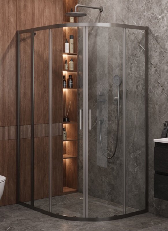 Изображение товара Душевой уголок Cezares Molveno-RH-2 120x90 см прозрачное стекло антикальций алюминий сталь