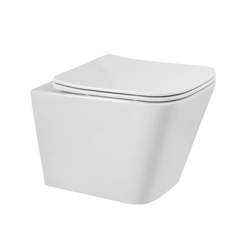 Изображение товара Подвесной унитаз BelBagno Tornado Ardente-Tor BB520CH-TOR/BB2322SC, безободковый, сиденье микролифт, белый