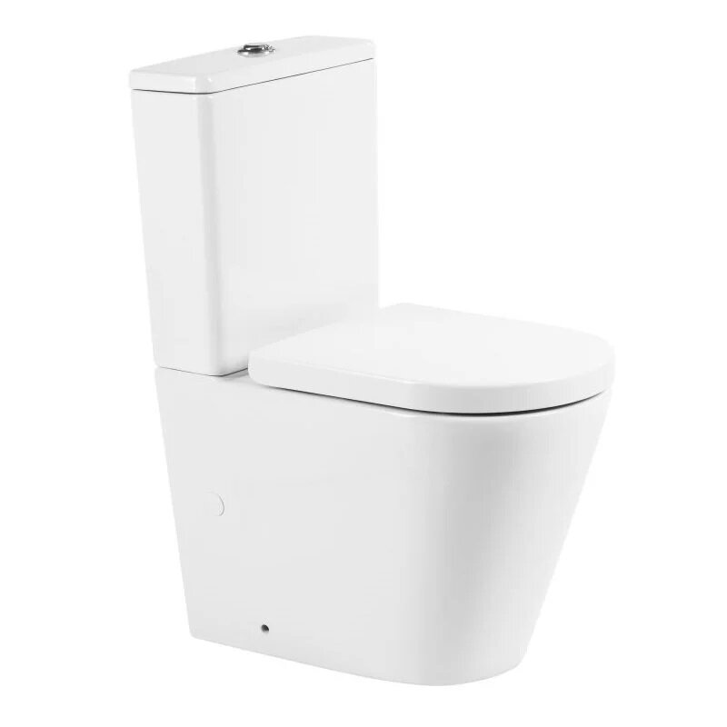 Изображение товара Напольный унитаз BelBagno Flay BB2149CPR с горизонтальным выпуском и безободковой конструкцией