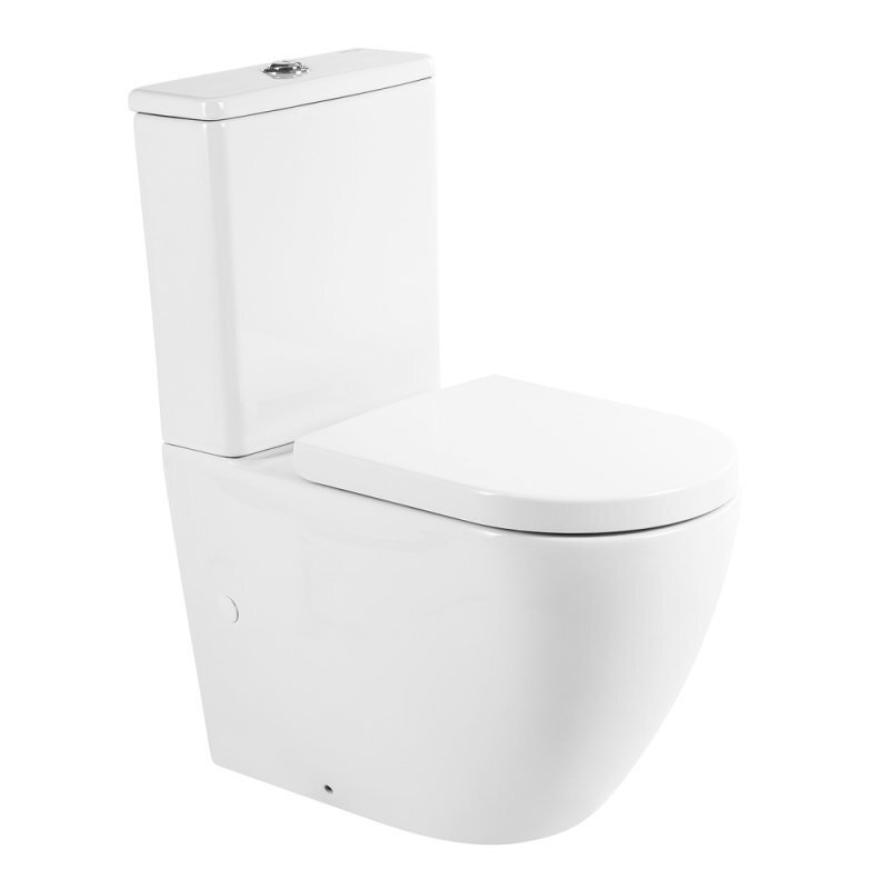 Изображение товара Напольный безободковый унитаз BelBagno Sfera-R с бачком и сиденьем микролифт, белый, Италия