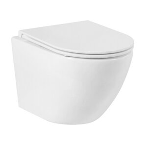 Изображение товара Подвесной унитаз BelBagno Sfera-R BB046CHR/SC, безободковый, сиденье микролифт, белый