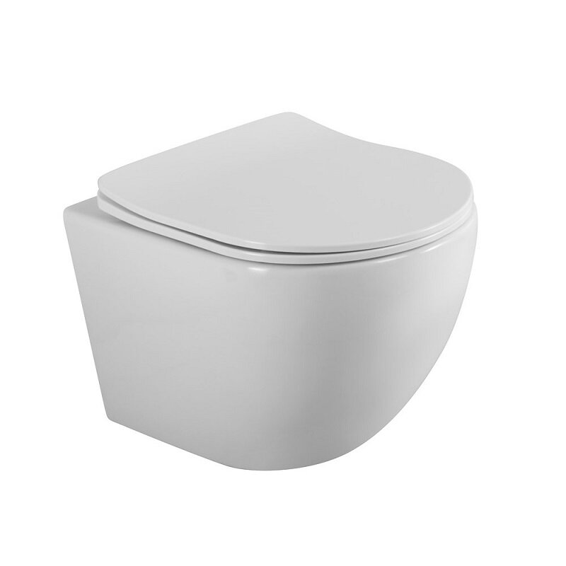 Изображение товара Подвесной унитаз BelBagno Uno BB7306CHR/SC безободковый, белый, с микролифтом Изображение товара Подвесной унитаз BelBagno Uno BB7306CHR/SC безободковый, белый, с микролифтом