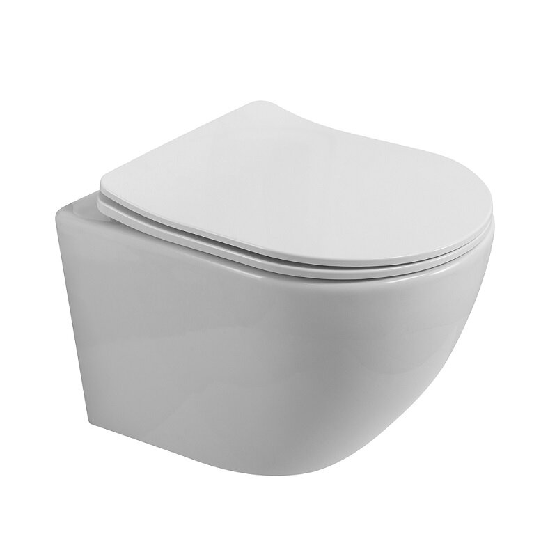Изображение товара Подвесной унитаз BelBagno Uno 2.1, BB7006CHR/SC, безободковый, сиденье микролифт, белый