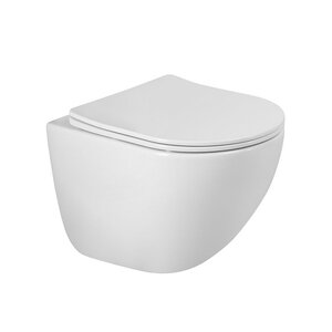 Изображение товара Подвесной унитаз BelBagno Amanda-Tor BB051CH-TOR-FC/SC, безободковый, смыв Tornado, сиденье микролифт, белый