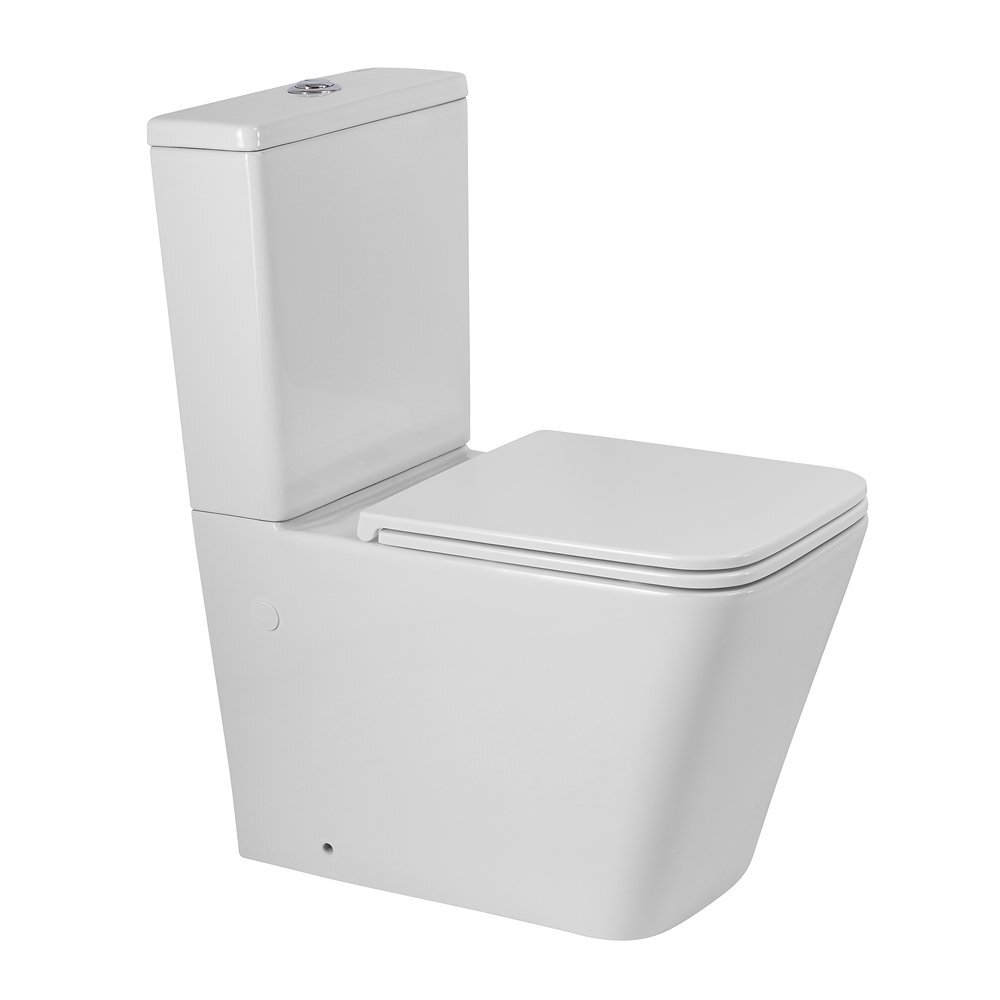 Изображение товара Напольный унитаз BelBagno Ardente-R BB02093CPR/SC/BB02093T, безободковый, с бачком, сиденье микролифт, белый