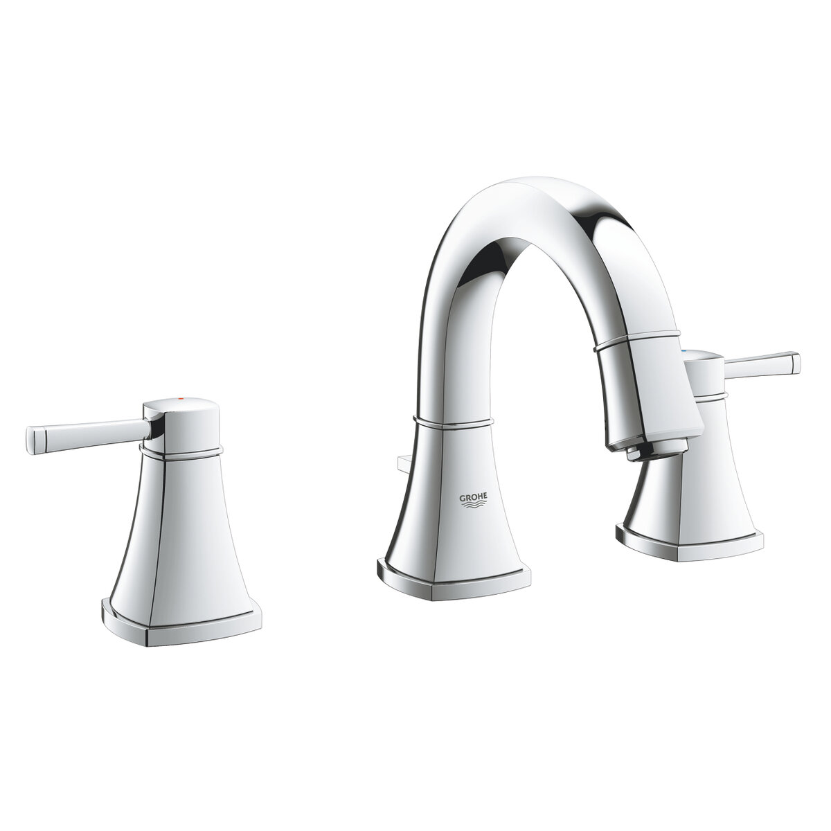 Изображение товара Смеситель для раковины Grohe Grandera 20417000 хром двухвентильный для монтажа на 3 отверстия