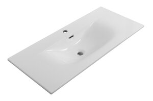 Изображение товара Раковина BelBagno Uno BB-8099-100 белая 101 см керамика угловая