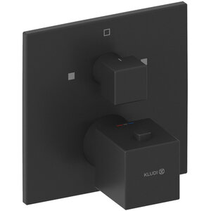 Изображение товара Встраиваемый термостатический смеситель для ванны и душа Kludi Decus 548103975 черный матовый