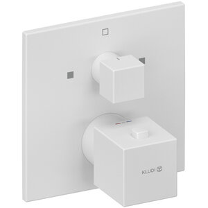 Изображение товара Встроенный термостатический смеситель для ванны и душа Kludi Decus 548105375 белый матовый