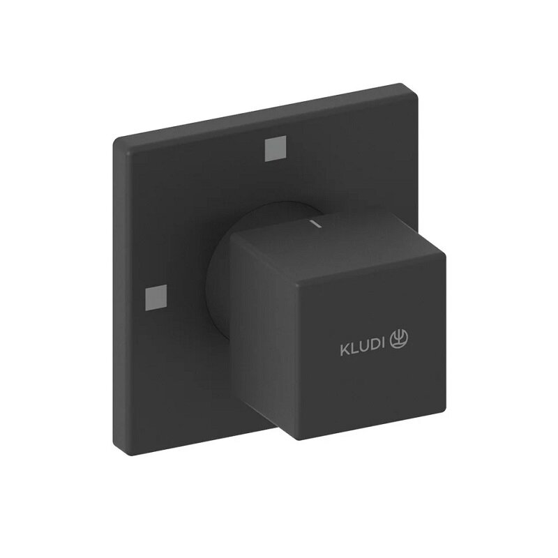 Изображение товара Переключатель потоков Kludi Decus 548463975, на три потребителя, черный матовый