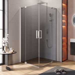 Изображение товара Душевой уголок Cezares SLIDER-AH-2-70/80-90/100-GRIGIO-Cr, 70/80 х 90/100 см, стекло серое, профиль хром