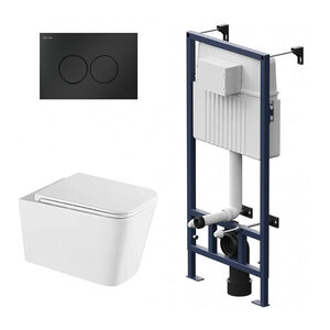 Изображение товара Инсталляция Am.Pm ProC с безободковым унитазом Vincea Q-Line, сиденье с микролифтом, клавиша смыва, I012707/VT1-12T/I070138