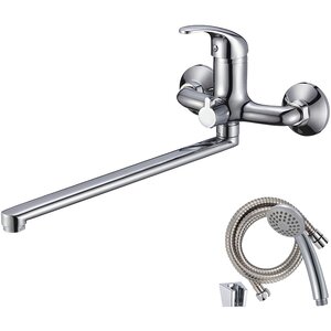 Изображение товара Смеситель для ванны и душа WesnaArt Listok LIS01-320, с душевым гарнитуром, хром