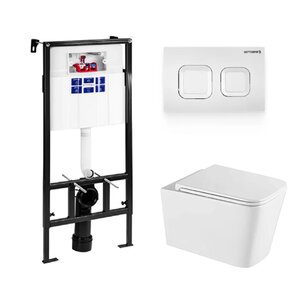 Изображение товара Инсталляция Bettoserb Sava Fix Slim с безободковым унитазом Vincea Q-Line и сиденьем микролифт